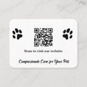 写真とカスタマイズ可能な獣医の名刺 名刺 (裏面)