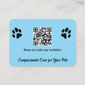 写真とカスタマイズ可能な獣医の名刺 名刺 (裏面)