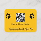 写真とカスタマイズ可能な獣医の名刺 名刺 (裏面)