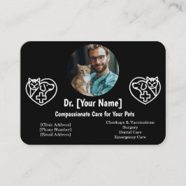 写真とカスタマイズ可能な獣医の名刺 名刺