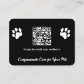 写真とカスタマイズ可能な獣医の名刺 名刺 (裏面)