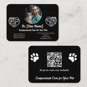 写真とカスタマイズ可能な獣医の名刺 名刺