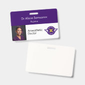 写真とカスタマイズ可能なIDバッジ バッジ (正面＆裏面)