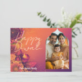 写真とカスタムテキスト付きフェスティバルフレイムカード 招待状 (スタンド正面)