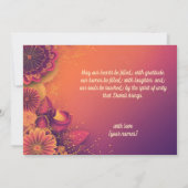 写真とカスタムテキスト付きフェスティバルフレイムカード 招待状 (裏面)