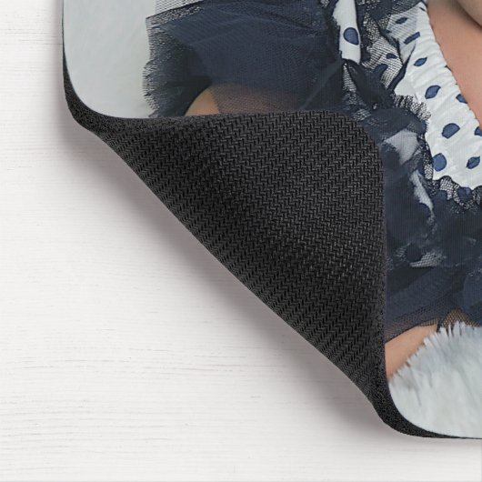 写真とカスタムベビー名のテンプレートを個人用に設定 マウスパッド (コーナー)