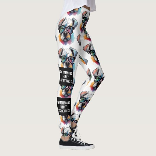 写真とカスタム共に写真のコラージュをカスタマイズ レギンス (右)