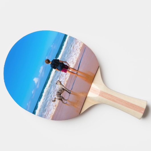 写真とカスタム卓球ラケットの写真 卓球ラケット (横)