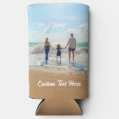 写真とカスタム文字の写真クーラーボックス スリム缶クーラー (正面)