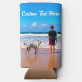 写真とカスタム文字の写真クーラーボックス スリム缶クーラー (裏面)