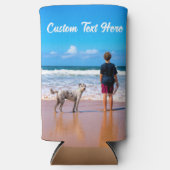 写真とカスタム文字の写真クーラーボックス スリム缶クーラー (正面)