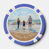 写真とカスタム文字の写真トランプのポーカーチップ ポーカーチップ (裏面)