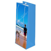 写真とカスタム文字の写真抱き枕 ワインギフトバッグ (裏面アングル)