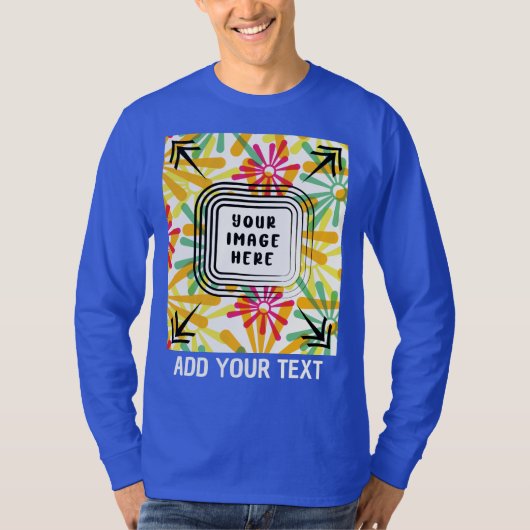 写真とカスタム文字の追加のカスタマイズ Tシャツ (正面)