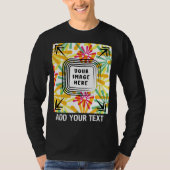 写真とカスタム文字の追加フォト文字のカスタマイズ Tシャツ (正面)