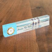 写真とカスタム文字を使用したフォトデスクプレート デスクネームプレート (側面)