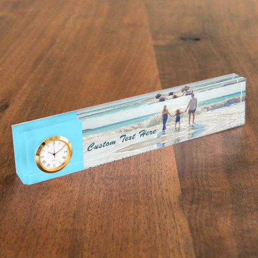 写真とカスタム文字を使用したフォトデスクプレート デスクネームプレート (側面)