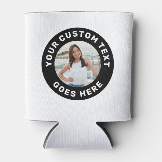 写真とカスタム文字パーソナライズされたパーティー 缶クーラー (正面)