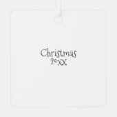 写真とカスタム文字パーソナライズされた メタルオーナメント (裏面)