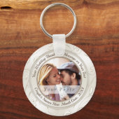 写真とキーチパーソナライズされたェイン結婚式の引き出物 キーホルダー (正面)