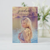 写真とクラシック共に卒業発表のスクリプトを作成 招待状 (スタンド正面)