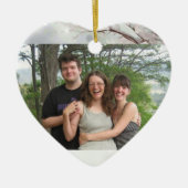 写真とクリスマスの挨拶《鳥》アメリカゴガラ セラミックオーナメント (正面)