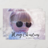 写真とクリスマスカード シーズンカード (正面/裏面)