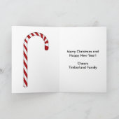 写真とクリスマスツリー シーズンカード (内部)