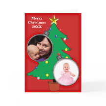 写真とクリスマスツリー