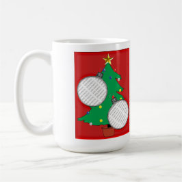 写真とクリスマスツリー マグカップ