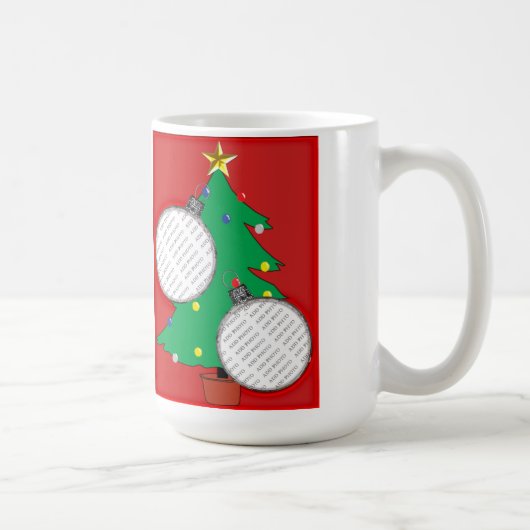 写真とクリスマスツリー マグカップ (右)