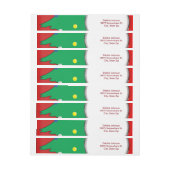 写真とクリスマスツリー ラップアラウンド宛名ラベル (シート)