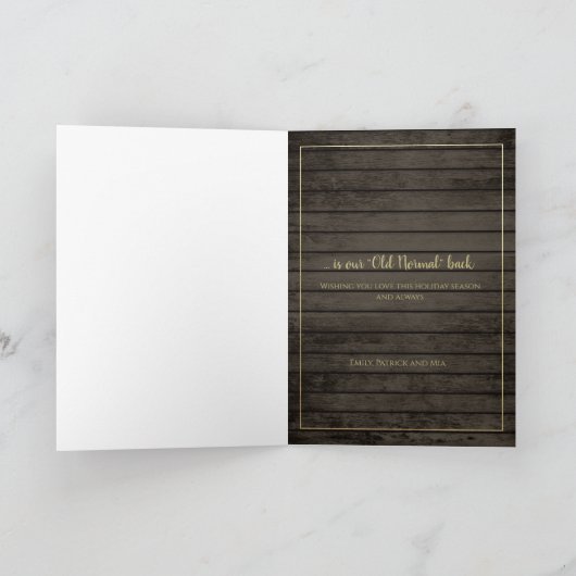 写真とクリスマスバーンウッドのためだけに欲しい シーズンカード (内部)