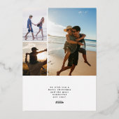 写真とコラージュ数々のバック書道HAPPIEST 箔シーズンカード (裏面)