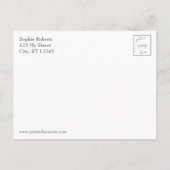 写真とゴールド箔を使用したフェイク卒業発表 案内ポストカード (裏面)