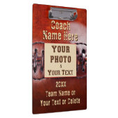 写真とサッカーパーソナライズされたコーチのクリップボード クリップボード (右)