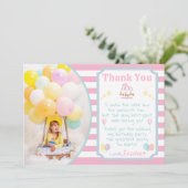 写真とサーカスカーニバル誕生日サンキューカード 招待状 (スタンド正面)