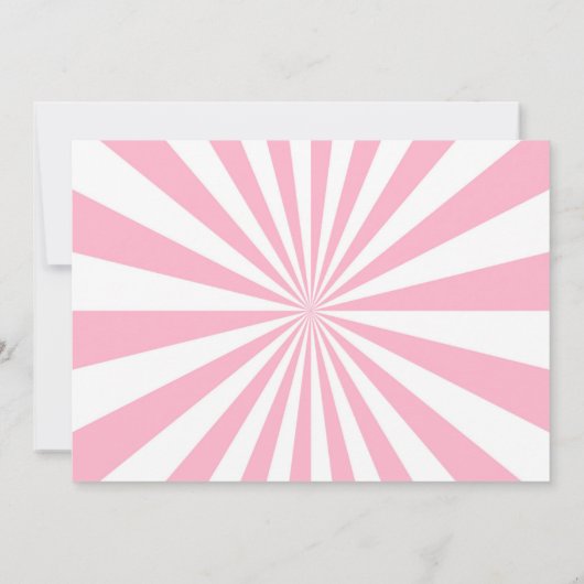 写真とサーカスカーニバル誕生日サンキューカード 招待状 (裏面)