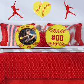 写真とシニアソパーソナライズされたフトボールギフトアイディア ラウンドクッション