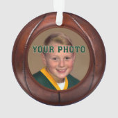 写真とスポパーソナライズされたーツクリスマスオーナメント オーナメント (裏面)