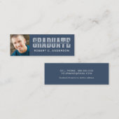 写真とスポーティな卒業の名刺 コーリングカード (正面/裏面)