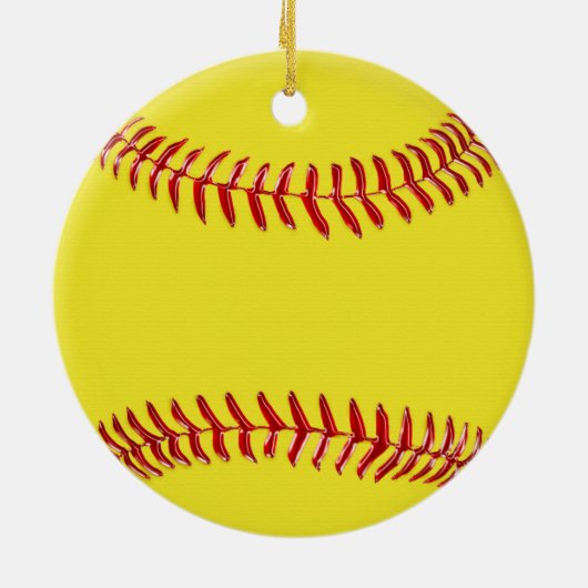 写真とソフトボパーソナライズされたールチームのギフトアイディア セラミックオーナメント (裏面)