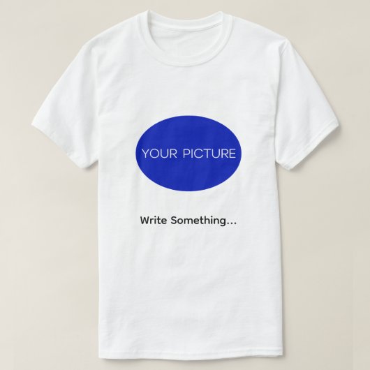 写真とテキストのカスタムTシャツ Tシャツ (デザイン正面)