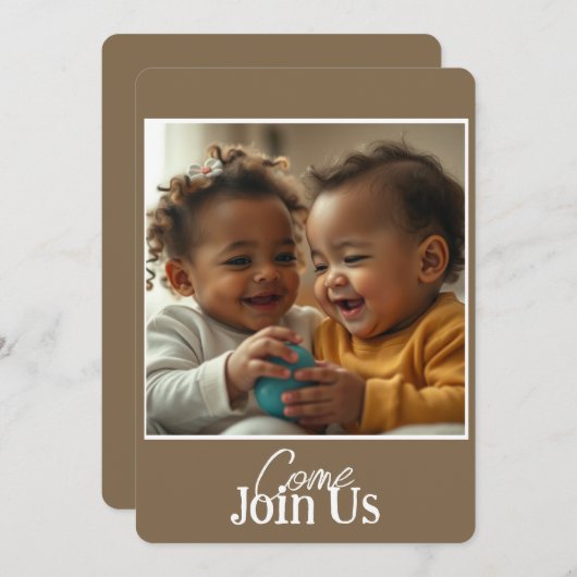 写真とテキストを追加する招待状 招待状 (正面/裏面)