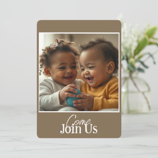 写真とテキストを追加する招待状 招待状 (スタンド正面)