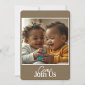 写真とテキストを追加する招待状 招待状 (正面)