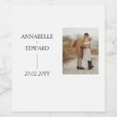 写真とテキストワインラベルのボトル ワインラベル (シングルラベル)