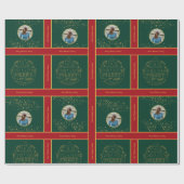 写真とテキスト入りクリスマス包装紙 ラッピングペーパー (フラット)