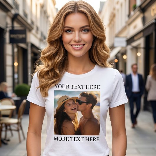 写真とテキスト Tシャツ