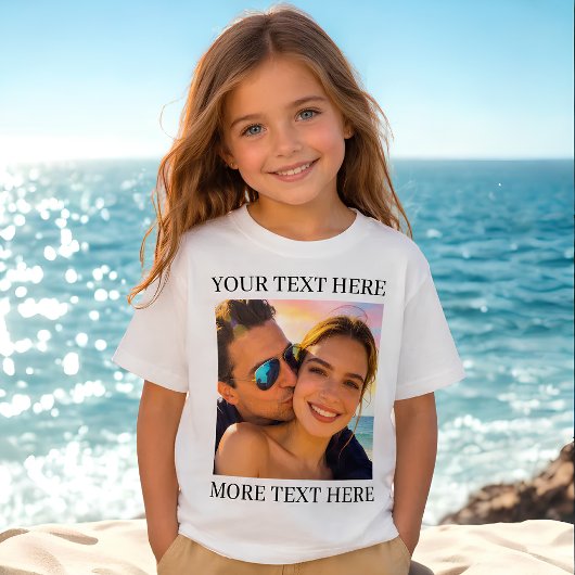 写真とテキスト Tシャツ